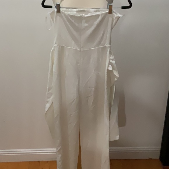 Superdown Jordan Tie Waist Jumpsuit in White, Size: S - Picture 7 of 7